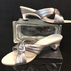 Onex silver heel dress sandal